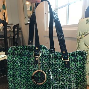Tory Burch Bags - Tory Burch Clear and Printed Tote Tory Burch Bags - Tory Burch Clear and Printed Tote